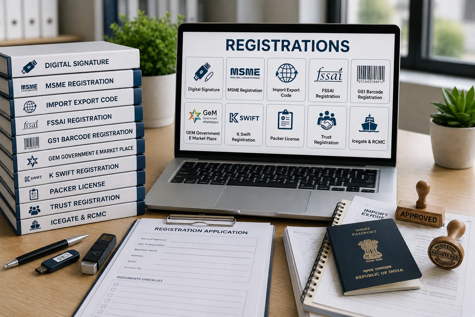 Business registration support for MSME, FSSAI, IEC, DSC and other services by MS Associates
