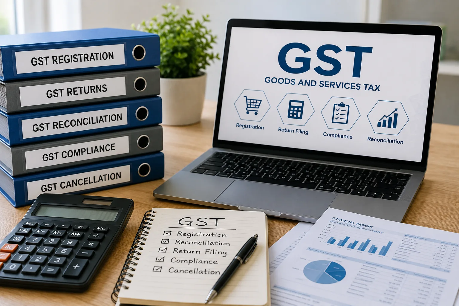 GST registration, return filing and reconciliation services by MS Associates in Palakkad
